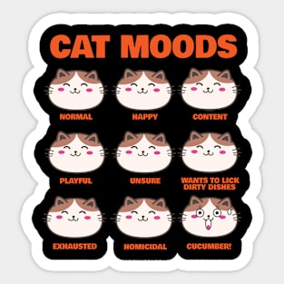 Cute Cats Internet Memes Cat Moods Gift Sticker